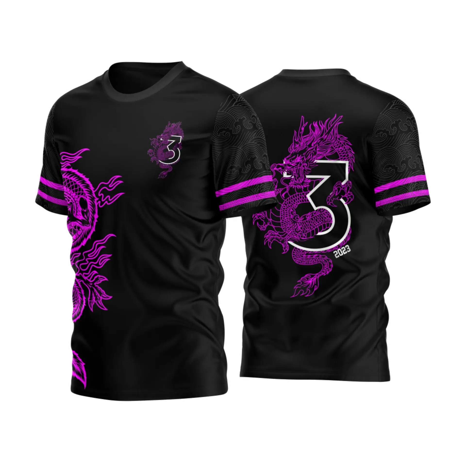 Arte Vetor Camisa Terceirao Dragão roxo Mod-23