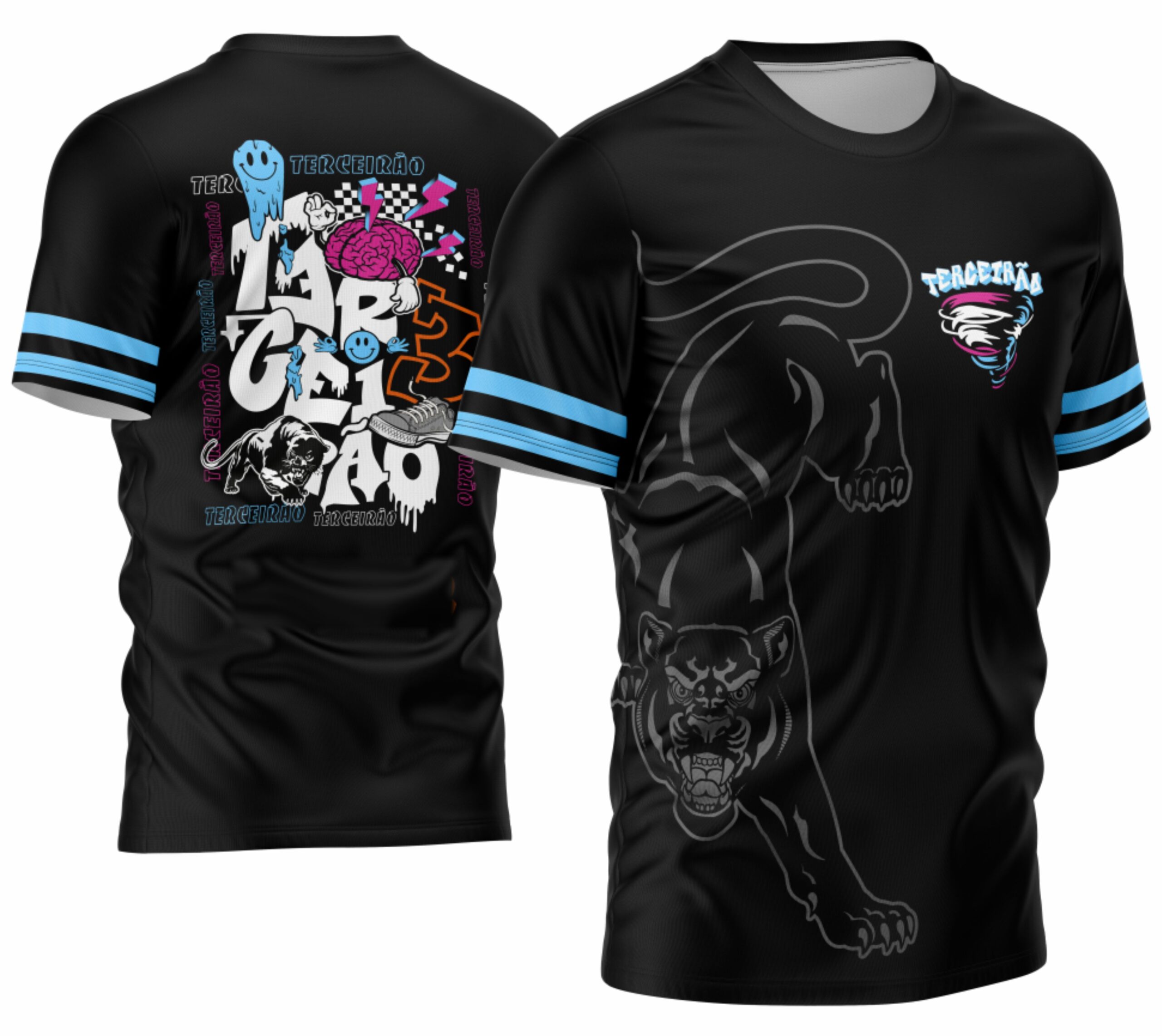 Arte Vetor Camisa Terceirao Pantera Furacao Mod-69