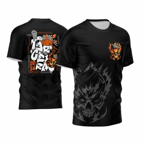 Arte Vetor Camisa Terceirao caveira fogo Mod-150