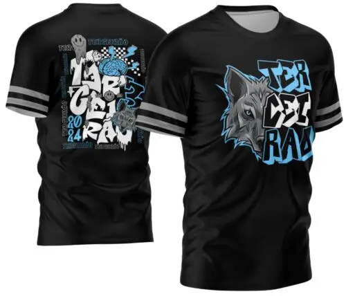 Arte Vetor Camisa Terceirao lobo cinza Mod-131