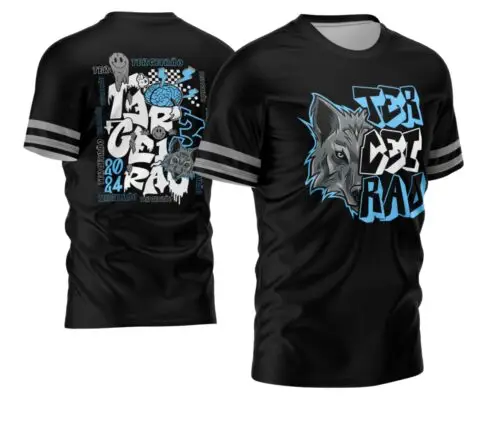 Arte Vetor Camisa Terceirao lobo cinza Mod-63