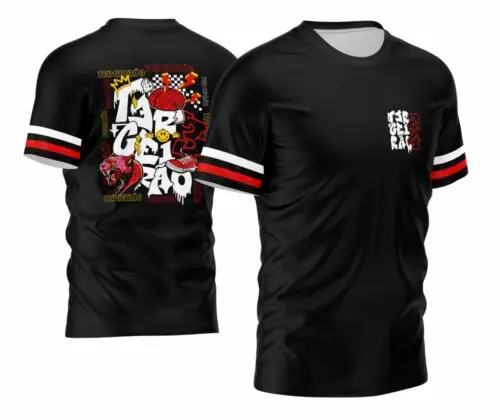 Arte Vetor Camisa Terceirao panterana Negra Vermelha Mod-28