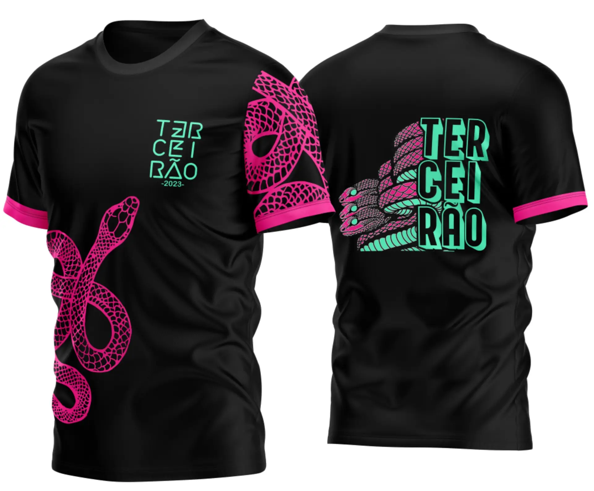 Arte Vetor Camisa Tereirao Cobra Trio Mod-142