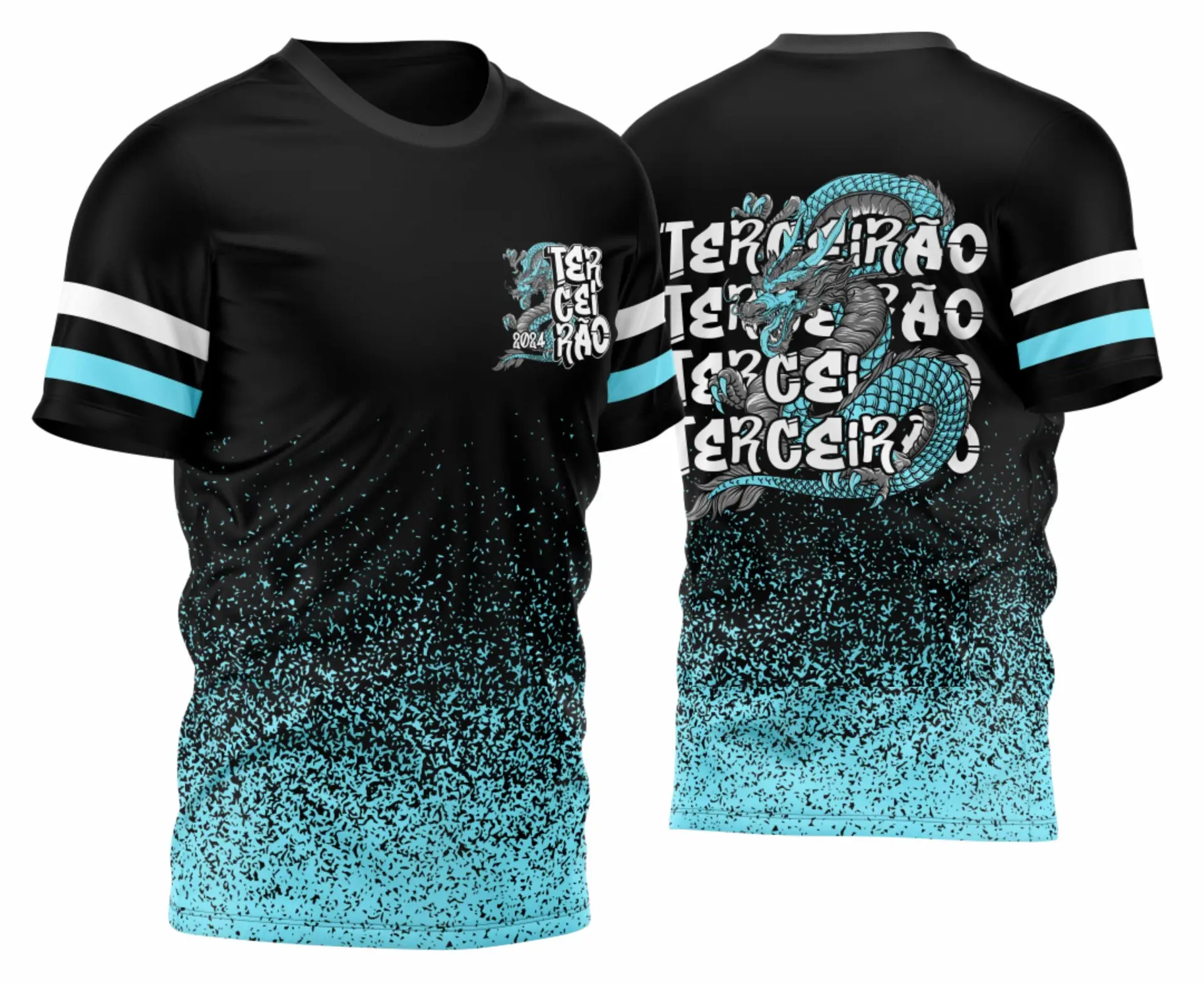 Arte Vetor Camisa terceirao dragao Azul Mod-59