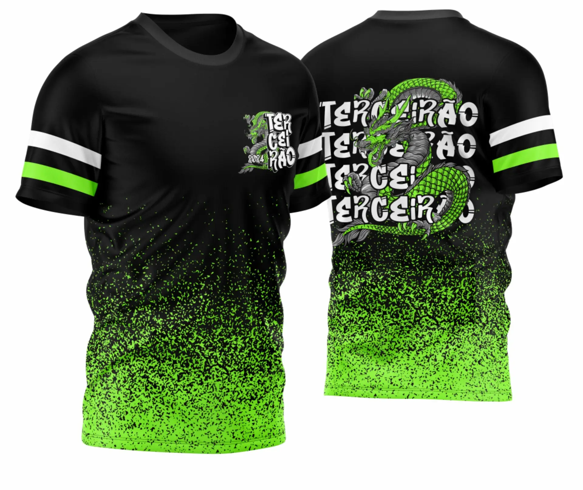 AArte Vetor Camisa terceirao dragao verde Mod-60