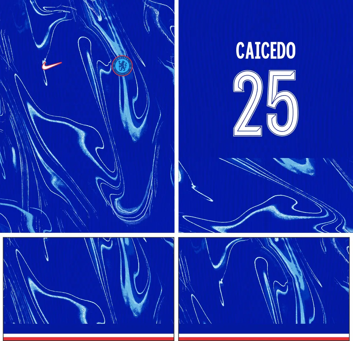 Arte Vetor Camisa Chelsea Local 2024-25