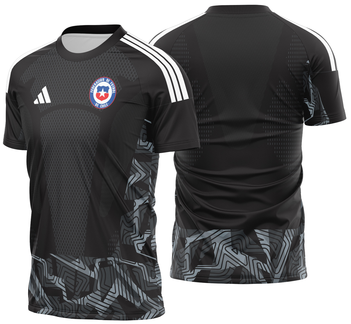 Arte Vetor Camisa Chile Goleiro I 2026