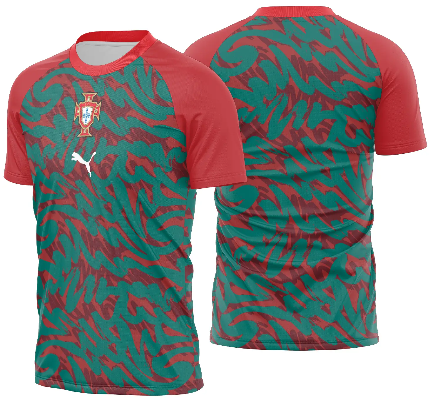 Arte Vetor Camisa Portugal Pre-jogo 2026