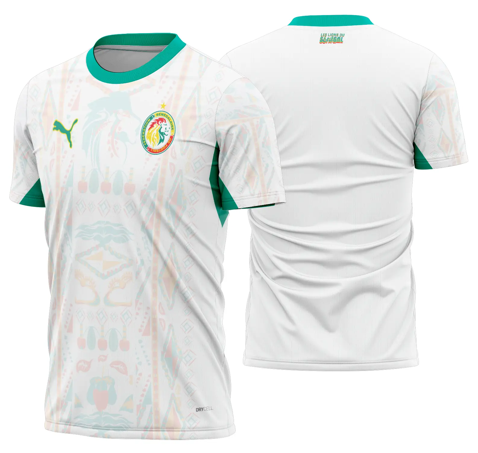 Arte vetor camisa Senegal Titular 2026-28