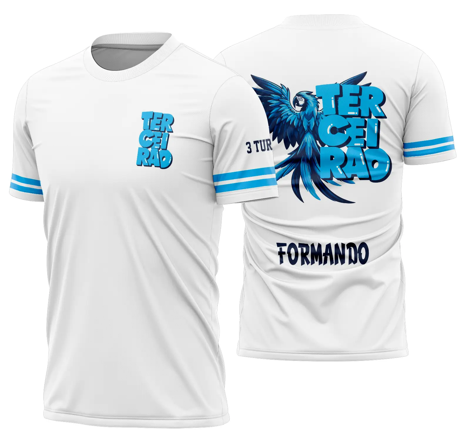 Arte Vetor Camisa Terceirão Arara Azul Mod-333