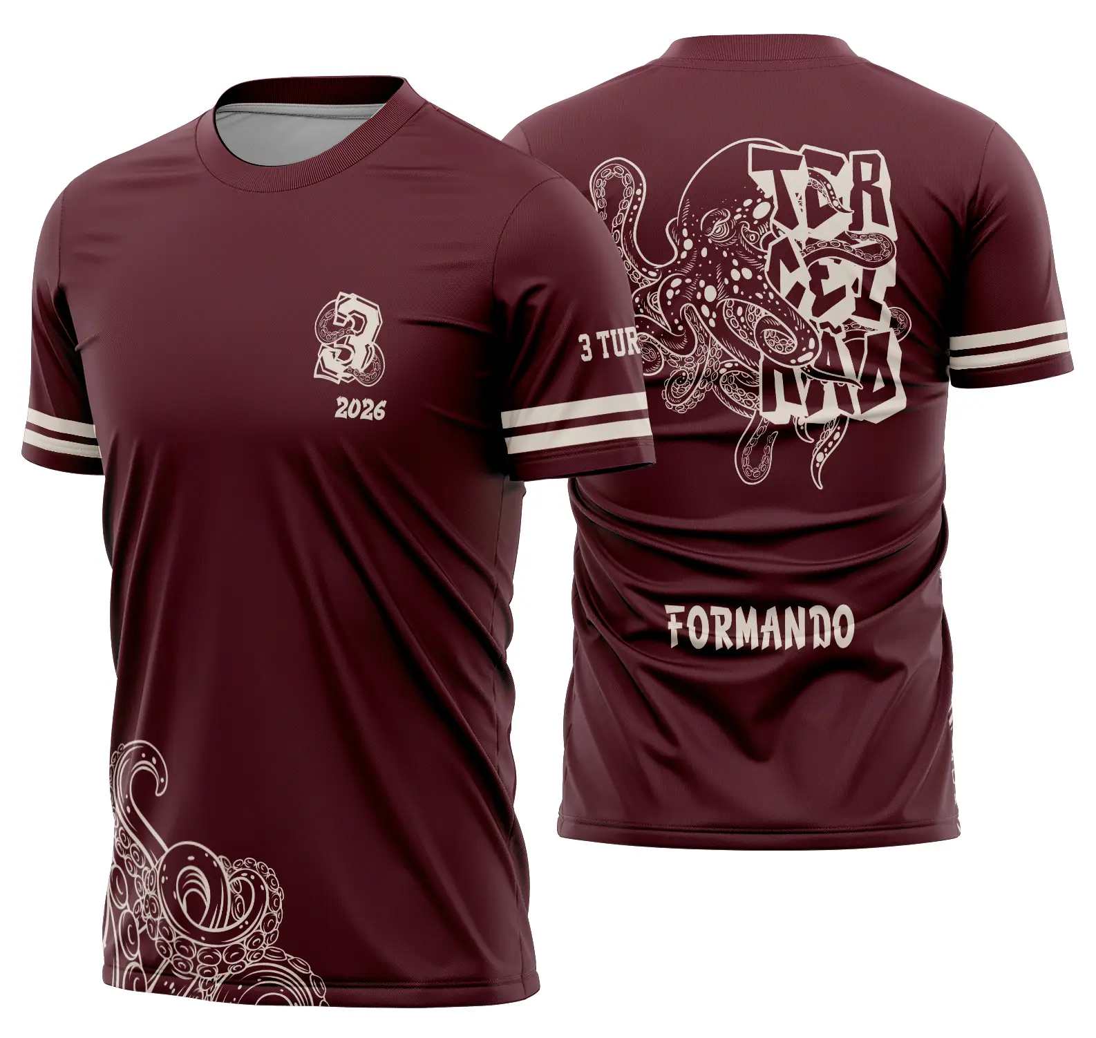 Arte Vetor Camisa Terceirão Polvo Mod-337