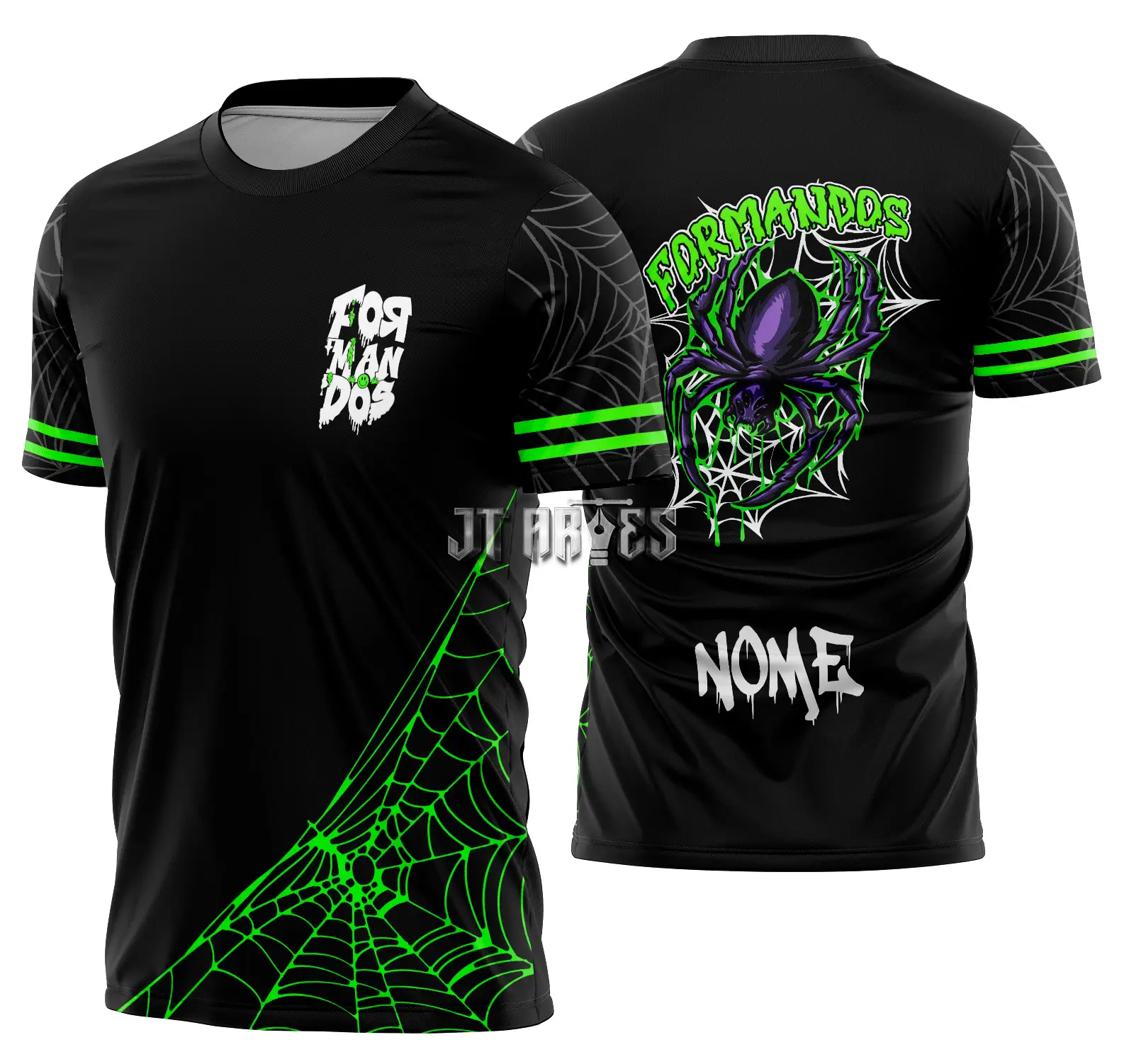 Arte Vetor Camisa Terceirao Aranha Venenosa Mod-249