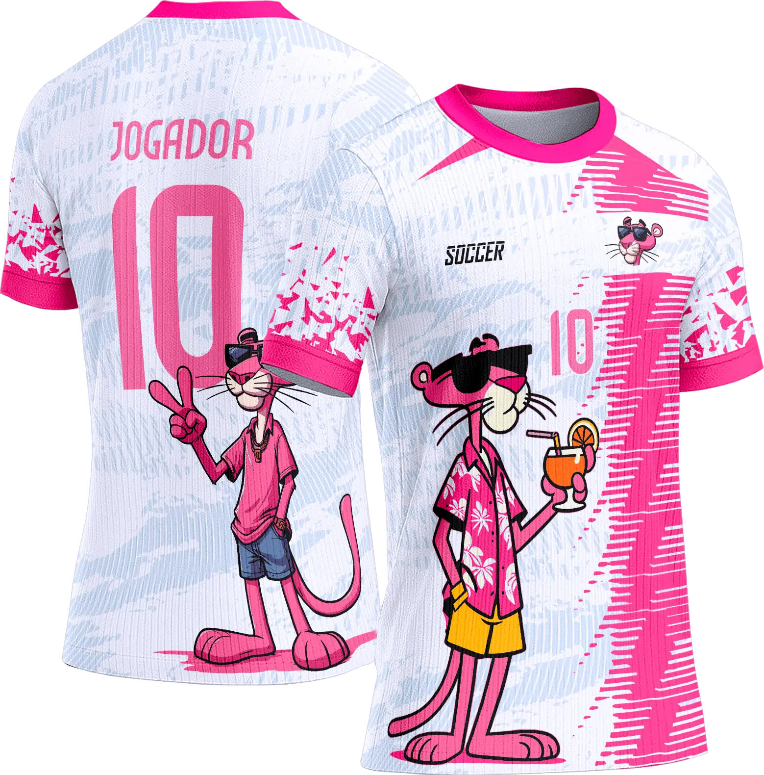 Arte Vetor Camisa Interclasse 261 Pantera Cor de Rosa