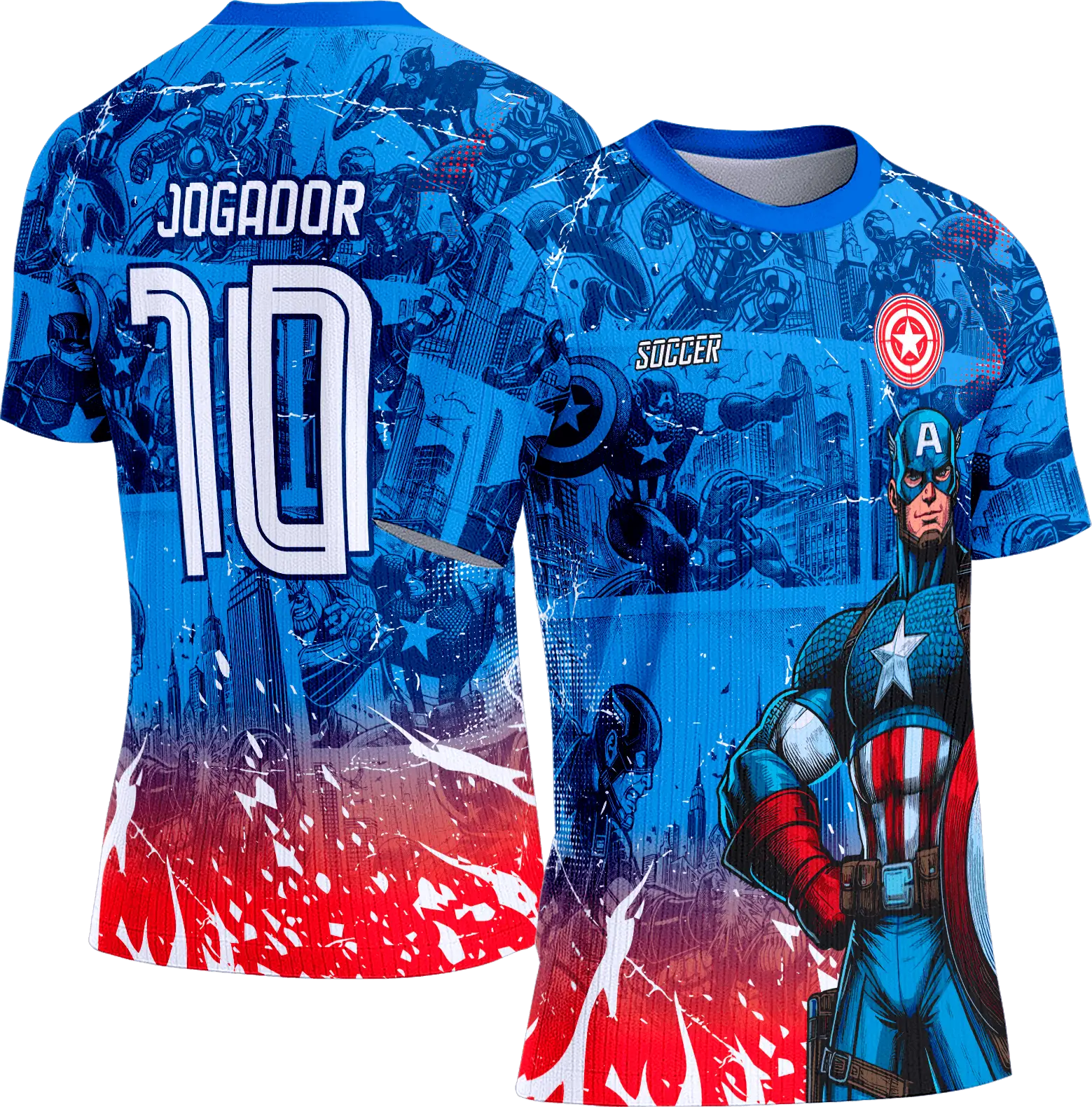 Arte Vetor Camisa Interclasse 331 Capitão America