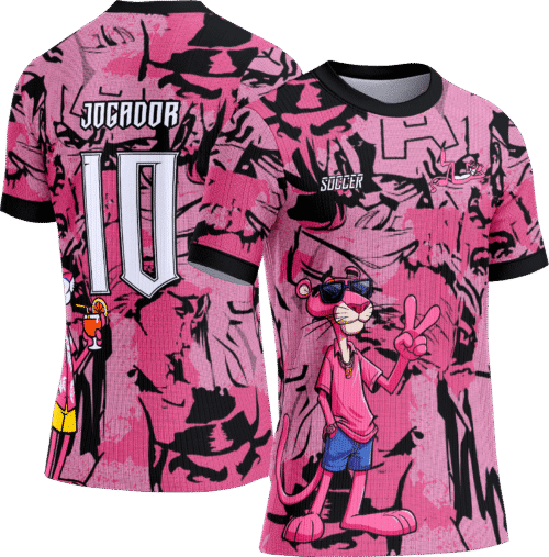 Arte Vetor Camisa Interclasse 578 Pantera Cor de Rosa