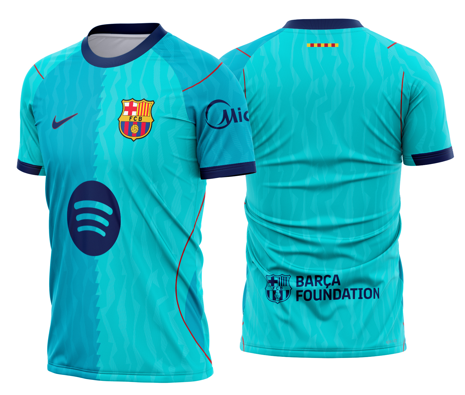 Arte Vetor Camisa Barcelona Third 2026-2027