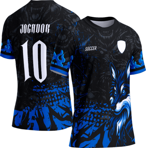 Arte Vetor Camisa Interclasse 763 Lobo Azul