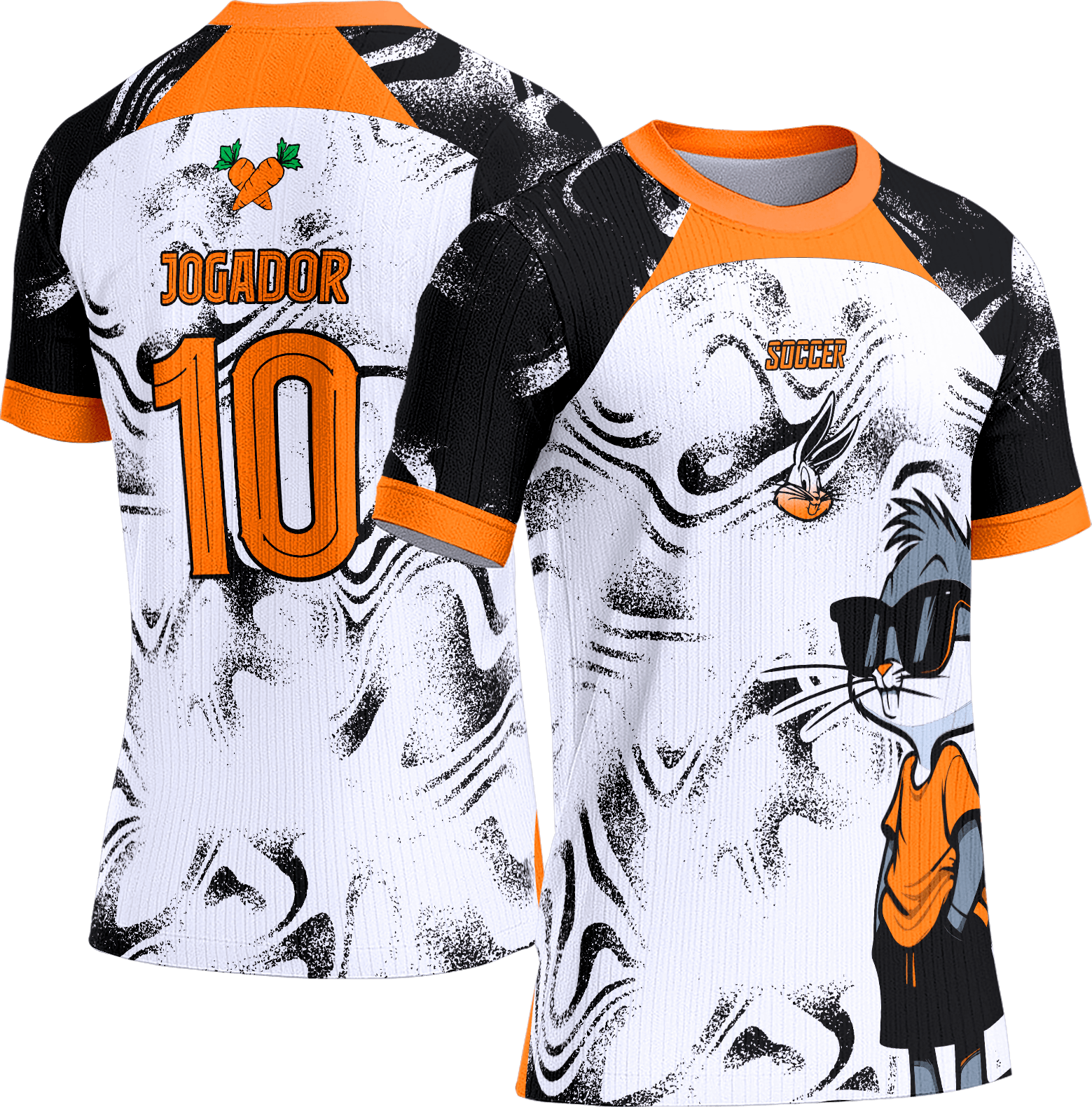 Arte Vetor Camisa Interclasse 771 Pernalonga Laranja