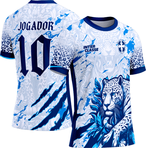Arte Vetor Camisa Interclasse 798 Onça Azul
