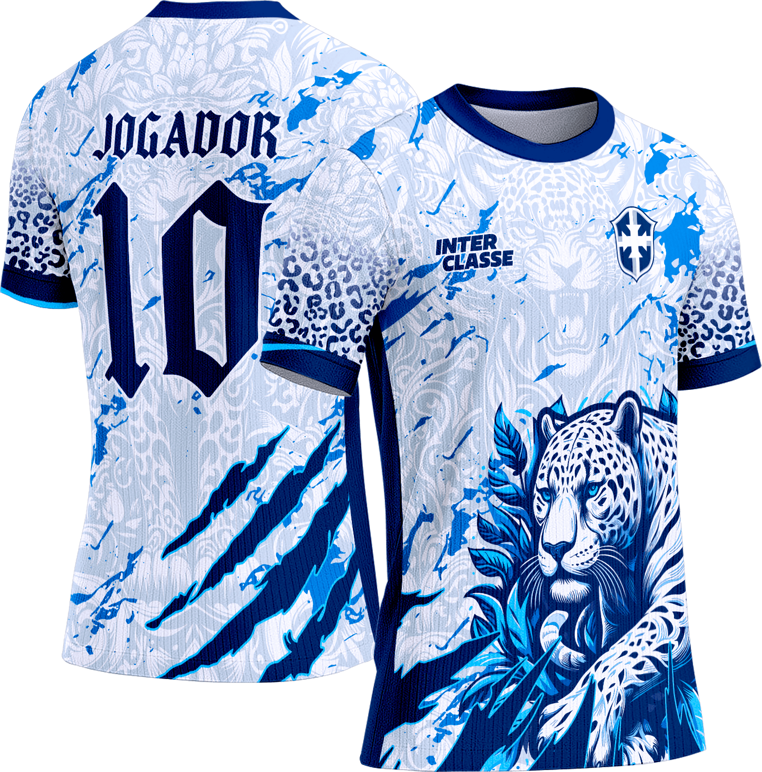 Arte Vetor Camisa Interclasse 798 Onça Azul