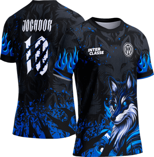 Arte Vetor Camisa Interclasse 799 Raposa Azul
