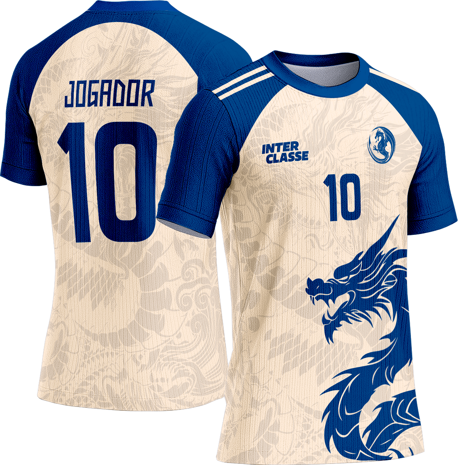 Arte Vetor Camisa Interclasse 820 Dragão Azul