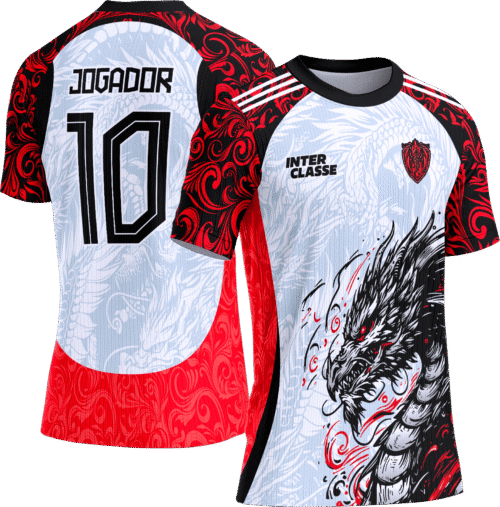 Arte Vetor Camisa Interclasse 823 Dragão Vermelho