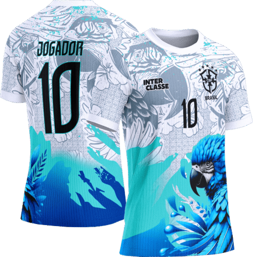 Arte Vetor Camisa Interclasse 862 Papagaio Azul