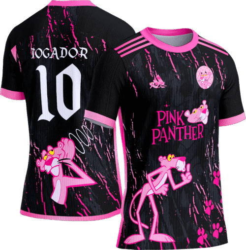 Arte Vetor Camisa Interclasse 202 Pantera Cor de Rosa