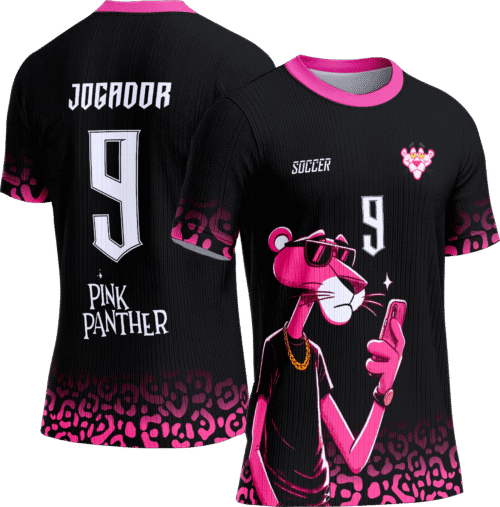 Arte Vetor Camisa Interclasse 287 Pantera Cor de Rosa