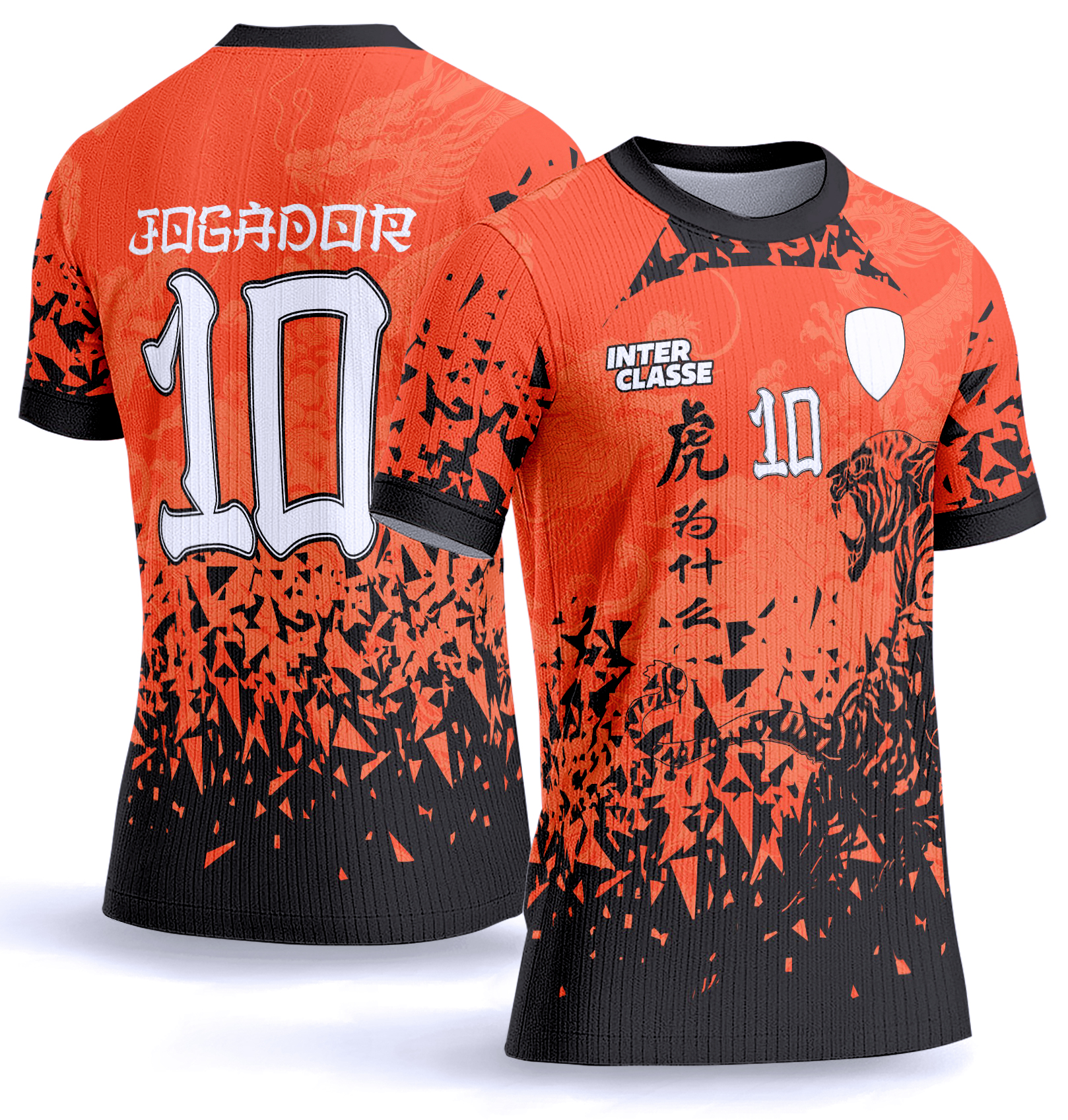 Arte Vetor Camisa Interclasse 1045 Dragão e Tigre