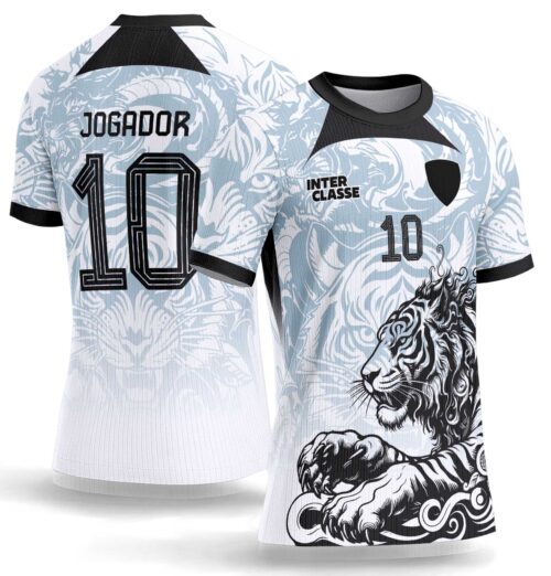 Arte Vetor Camisa Interclasse 1071 Tigre Branco