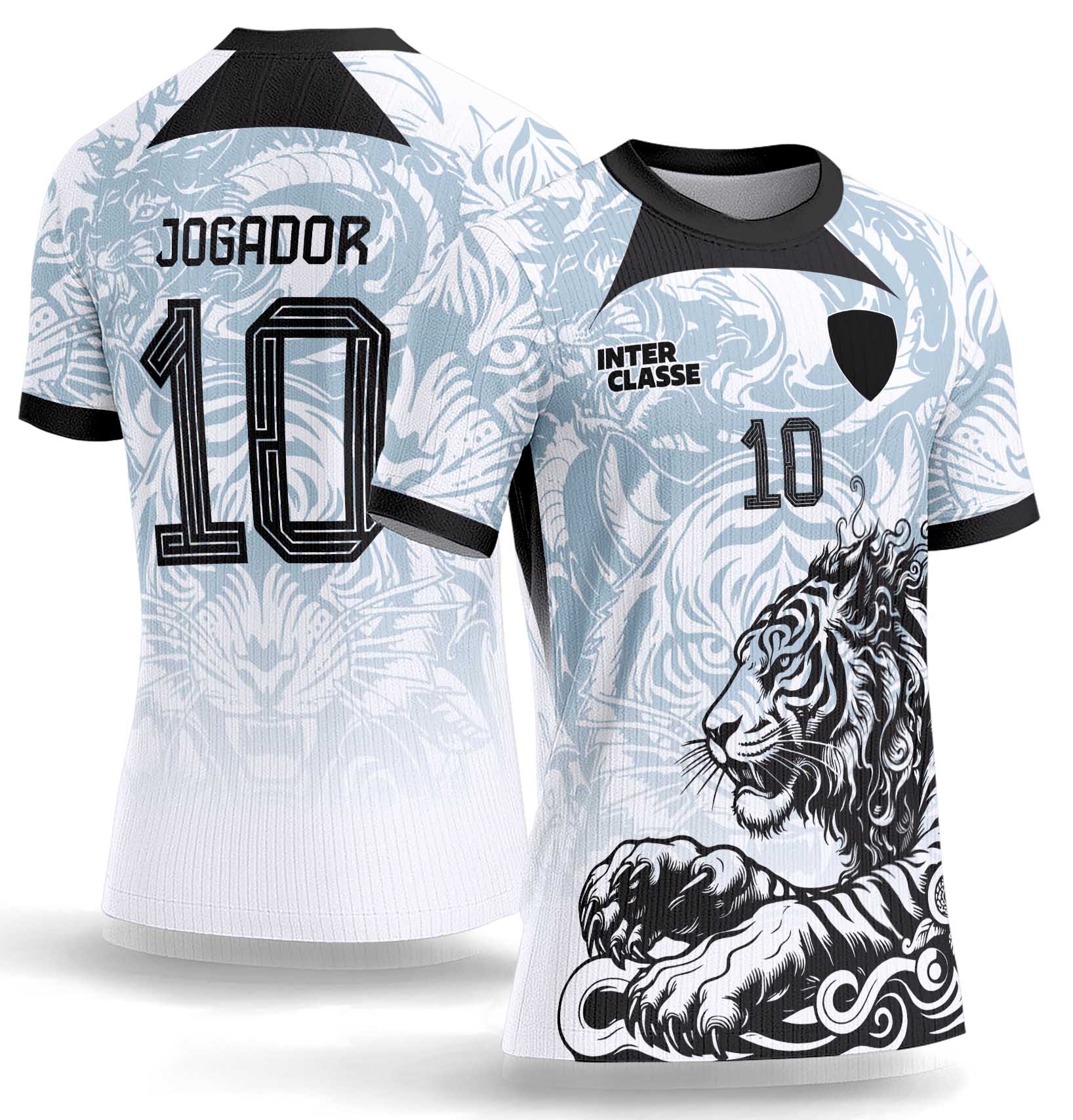Arte Vetor Camisa Interclasse 1071 Tigre Branco